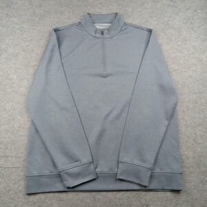 Hickey Freeman Pullover Mens Large Gray 1/4 Zip Long Sleeve Stretch Casual Top